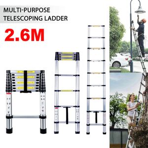 Unbranded 2.6M Extendable Aluminium Telescopic Ladder DIY Tool Max Load 150KG Unbranded 2.6M Extendable Aluminium Telescopic Ladder DIY Tool Max Load 150KG