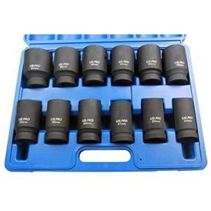 US PRO B1360 12PC 3/4" DR 6PT Deep Impact Sockets Metric 24-41mm 1360, Blue US PRO B1360 12PC 3/4" DR 6PT Deep Impact Sockets Metric 24-41mm 1360, Blue