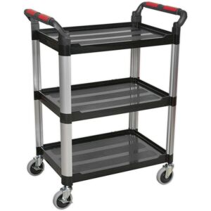 Loops 3 Level Wheeled Composite Workshop Trolley - 750 x 460 x 980mm - 40kg Per Shelf Loops 3 Level Wheeled Composite Workshop Trolley - 750 x 460 x 980mm - 40kg Per Shelf