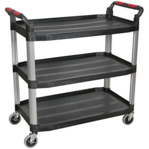 Loops 3 Level Wheeled Composite Workshop Trolley - 1140 x 513 x 960mm - 40kg Per Shelf Loops 3 Level Wheeled Composite Workshop Trolley - 1140 x 513 x 960mm - 40kg Per Shelf