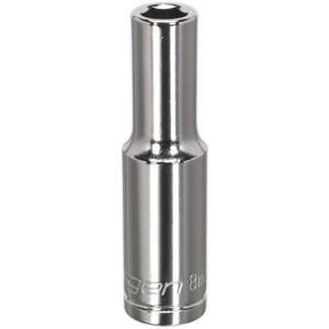 Loops 8mm Chrome Plated Deep Drive Socket - 3/8" Square Drive High Grade Carbon Steel Loops 8mm Chrome Plated Deep Drive Socket - 3/8" Square Drive High Grade Carbon Steel
