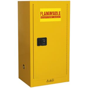 Loops Yellow Flammable Substance Storage Cabinet - 585mm x 460mm x 1120mm - 3-Point Lock Loops Yellow Flammable Substance Storage Cabinet - 585mm x 460mm x 1120mm - 3-Point Lock