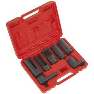 Loops 7 Piece Oxygen Sensor Socket Set - 3/8" & 1/2" Sq Drive - Windows & Slot Sockets Loops 7 Piece Oxygen Sensor Socket Set - 3/8" & 1/2" Sq Drive - Windows & Slot Sockets