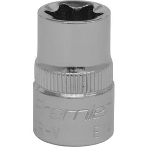Loops E14 TRX Star Socket Bit - 3/8" Square Drive - PREMIUM Drop Forged Head Knurled Loops E14 TRX Star Socket Bit - 3/8" Square Drive - PREMIUM Drop Forged Head Knurled