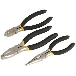 Loops 3 Piece Nickel-Ferrous Pliers Set - Combination Long Nose & Side Cutters - Ni-Fe Loops 3 Piece Nickel-Ferrous Pliers Set - Combination Long Nose & Side Cutters - Ni-Fe