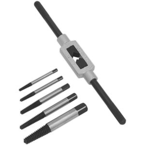 Loops 6 Piece Helix Type Screw Extractor Set - Tap Wrench - Alloy Steel - Storage Case Loops 6 Piece Helix Type Screw Extractor Set - Tap Wrench - Alloy Steel - Storage Case