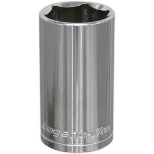 Loops 32mm Chrome Plated Deep Drive Socket - 1/2" Square Drive High Grade Carbon Steel Loops 32mm Chrome Plated Deep Drive Socket - 1/2" Square Drive High Grade Carbon Steel