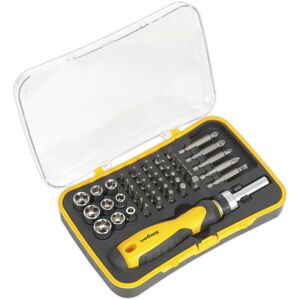 Loops 45 PACK Ratchet Screwdriver Socket & Bit Set - Comfort Grip & Storage Case Loops 45 PACK Ratchet Screwdriver Socket & Bit Set - Comfort Grip & Storage Case