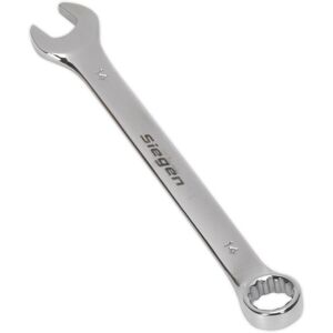 Loops Hardened Steel Combination Spanner - 14mm - Polished Chrome Vanadium Wrench Loops Hardened Steel Combination Spanner - 14mm - Polished Chrome Vanadium Wrench
