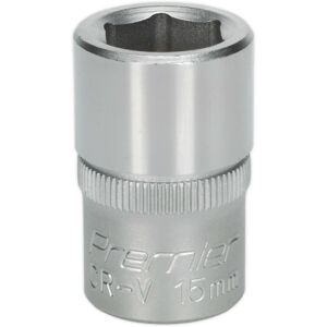 Loops 15mm Steel Drive Socket - 1/2" Square Drive - Chrome Vanadium Wrench Socket Loops 15mm Steel Drive Socket - 1/2" Square Drive - Chrome Vanadium Wrench Socket