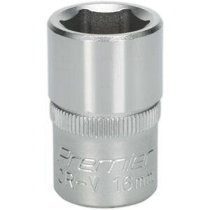 Loops 16mm Steel Drive Socket - 1/2" Square Drive - Chrome Vanadium Wrench Socket Loops 16mm Steel Drive Socket - 1/2" Square Drive - Chrome Vanadium Wrench Socket