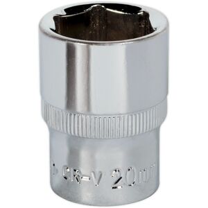 Loops 20mm Forged Steel Drive Socket - 1/2" Square Drive - Polished Chrome Vanadium Loops 20mm Forged Steel Drive Socket - 1/2" Square Drive - Polished Chrome Vanadium