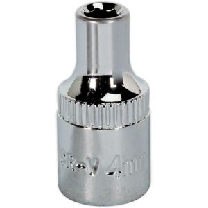 Loops 4mm Forged Steel Drive Socket - 1/4" Square Drive - Polished Chrome Vanadium Loops 4mm Forged Steel Drive Socket - 1/4" Square Drive - Polished Chrome Vanadium