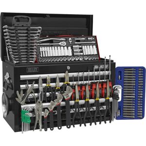 Loops 5 Drawer Topchest - 140 Piece Tool Kit - Ball Bearing Slides - Locking - Black Loops 5 Drawer Topchest - 140 Piece Tool Kit - Ball Bearing Slides - Locking - Black