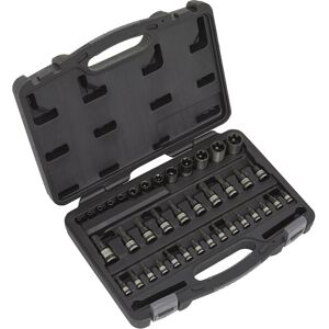 Loops 38 PACK TRX & TRX Security Bit Set - 1/4" 3/8" 1/2" Square Drive Socket S2 STEEL Loops 38 PACK TRX & TRX Security Bit Set - 1/4" 3/8" 1/2" Square Drive Socket S2 STEEL