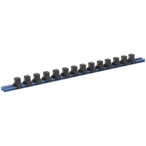 Loops 1/2" Square Drive Bit Holder - 14x Socket MAX - Retaining Rail Bar Storage Strip Loops 1/2" Square Drive Bit Holder - 14x Socket MAX - Retaining Rail Bar Storage Strip