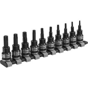 Loops 10pc PREMIUM TRX Star Socket Bit Set - 3/8" Square Drive T10 to T50 TORX Knurled Loops 10pc PREMIUM TRX Star Socket Bit Set - 3/8" Square Drive T10 to T50 TORX Knurled