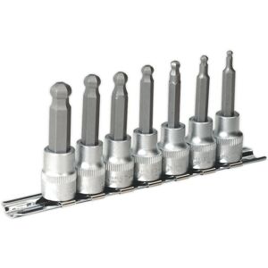 Loops 7 PACK Ball-End Hex Socket Bit Set - 3/8" Square Drive - 3mm to 10mm Long Allen Loops 7 PACK Ball-End Hex Socket Bit Set - 3/8" Square Drive - 3mm to 10mm Long Allen