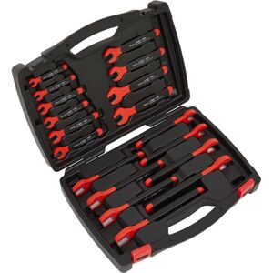 Loops 18pc Insulated VDE Open Ended Spanner Set 1000V Electricians Shock Proof Wrench Loops 18pc Insulated VDE Open Ended Spanner Set 1000V Electricians Shock Proof Wrench