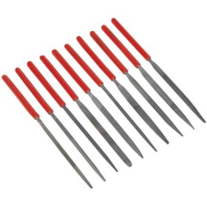 Loops 10 Piece 140mm Needle File Set - Vinyl Dipped Handles - Precision Micro Files Loops 10 Piece 140mm Needle File Set - Vinyl Dipped Handles - Precision Micro Files