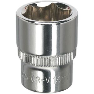 Loops 14mm Forged Steel Drive Socket - 1/4" Square Drive - Polished Chrome Vanadium Loops 14mm Forged Steel Drive Socket - 1/4" Square Drive - Polished Chrome Vanadium