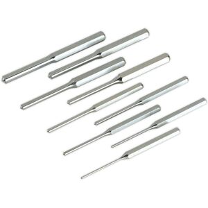 Loops 9 Pc Parallel Roll Pin Punch Set - Hardened & Tempered Steel Punches - Metric Loops 9 Pc Parallel Roll Pin Punch Set - Hardened & Tempered Steel Punches - Metric