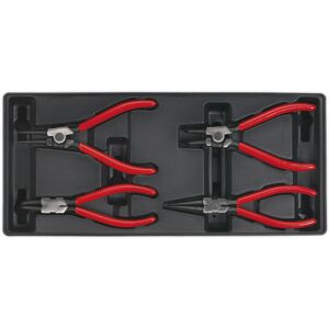 Loops 4 Pc PREMIUM Circlip Pliers Set with Modular Tool Tray - Tool Storage Organizer Loops 4 Pc PREMIUM Circlip Pliers Set with Modular Tool Tray - Tool Storage Organizer