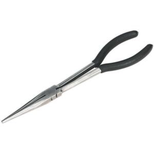 Loops 275mm Straight Needle Nose Pliers - Drop Forged Steel - Foam Grip Handles Loops 275mm Straight Needle Nose Pliers - Drop Forged Steel - Foam Grip Handles