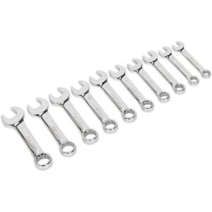 Loops 10pc STUBBY Combination Spanner Set - 10mm to 19mm - 12 Point Short Handled Ring Loops 10pc STUBBY Combination Spanner Set - 10mm to 19mm - 12 Point Short Handled Ring