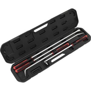 Loops 4 Piece Heavy Duty Pry Bar Set - Hammer Cap - Soft Grip Handles - Storage Case Loops 4 Piece Heavy Duty Pry Bar Set - Hammer Cap - Soft Grip Handles - Storage Case