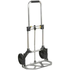 Loops Lightweight Aluminium Folding Sack Truck - 70kg Weight Limit - Compact Portable Loops Lightweight Aluminium Folding Sack Truck - 70kg Weight Limit - Compact Portable