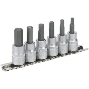 Loops 6pc Hex Key Socket Bit Set 3/8" Square Drive - 4mm to 10mm - S2 Steel Shafts Loops 6pc Hex Key Socket Bit Set 3/8" Square Drive - 4mm to 10mm - S2 Steel Shafts