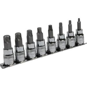 Loops 8pc METRIC Hex Key Socket Bit Set - 3/8" Square Drive - Damaged & Stripped Bolts Loops 8pc METRIC Hex Key Socket Bit Set - 3/8" Square Drive - Damaged & Stripped Bolts