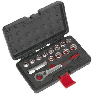 Loops 14pc Low Profile GO-THROUGH Socket Set - 3/4" Metric Square Drive Ratchet Handle Loops 14pc Low Profile GO-THROUGH Socket Set - 3/4" Metric Square Drive Ratchet Handle