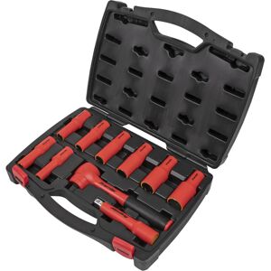 Loops 10pc VDE Insulated Socket & Ratchet Handle Set -1/2" Square Drive 6 Point Metric Loops 10pc VDE Insulated Socket & Ratchet Handle Set -1/2" Square Drive 6 Point Metric