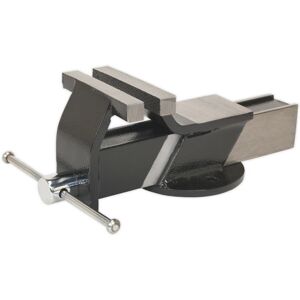 Loops 100mm Bench Mountable Steel Fabricated Vice - 100mm Jaw Opening - Built In Anvil Loops 100mm Bench Mountable Steel Fabricated Vice - 100mm Jaw Opening - Built In Anvil