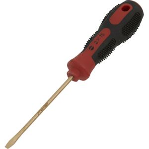 Loops 3 x 75mm Slotted Screwdriver - Non-Sparking - Soft Grip Handle - Die Forged Loops 3 x 75mm Slotted Screwdriver - Non-Sparking - Soft Grip Handle - Die Forged