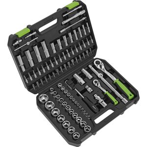 Loops 94pc PREMIUM Socket / Bit & Ratchet Handle Set - 1/4" 1/2" Drive 6 Point Metric Loops 94pc PREMIUM Socket / Bit & Ratchet Handle Set - 1/4" 1/2" Drive 6 Point Metric