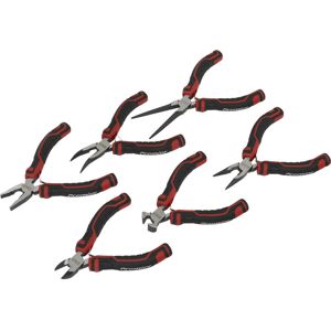 Loops 6 Piece Mini Pliers Set - Serrated Jaws - Hardened Cutting Edges - Comfort Grip Loops 6 Piece Mini Pliers Set - Serrated Jaws - Hardened Cutting Edges - Comfort Grip