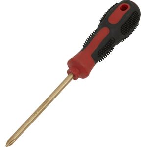 Loops Non-Sparking Phillips Screwdriver - #2 x 100mm - Soft Grip Handle - Die Forged Loops Non-Sparking Phillips Screwdriver - #2 x 100mm - Soft Grip Handle - Die Forged