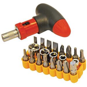 Loops 22 Piece T Handle Screwdriver Set 5 Sockets 4mm 10mm 16 Assorted Bits Loops 22 Piece T Handle Screwdriver Set 5 Sockets 4mm 10mm 16 Assorted Bits