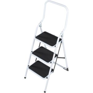 Loops 0.75m Folding Step Ladder Safety Stool 3 Tread Compact Anti Slip Rubber Steps - Step Ladder Loops 0.75m Folding Step Ladder Safety Stool 3 Tread Compact Anti Slip Rubber Steps - Step Ladder
