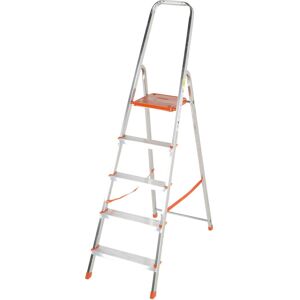 Loops 1.1m Lightweight Aluminium Platform Step Ladders 5 Tread Anti Slip DIY Steps Loops 1.1m Lightweight Aluminium Platform Step Ladders 5 Tread Anti Slip DIY Steps
