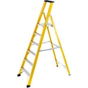Loops 1.4m FIBREGLASS Platform Step Ladders 6 Tread Professional Lightweight Steps Loops 1.4m FIBREGLASS Platform Step Ladders 6 Tread Professional Lightweight Steps