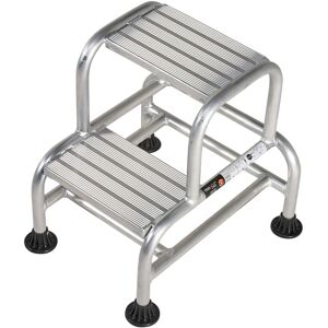 Loops 500mm Tall Stable Steps Sturdy Aluminium Frame 500mm Wide 2 Tread Step Ladder Loops 500mm Tall Stable Steps Sturdy Aluminium Frame 500mm Wide 2 Tread Step Ladder