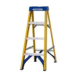 Werner Fibreglass Swingback Stepladder - 4 Tread Werner Fibreglass Swingback Stepladder - 4 Tread