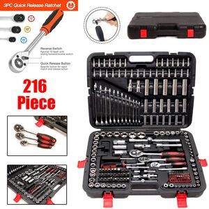 Unbranded 216Pcs Socket Set & Screwdriver Bit Rachet Driver 1/2" 1/4" 3/8" Unbranded 216Pcs Socket Set & Screwdriver Bit Rachet Driver 1/2" 1/4" 3/8"