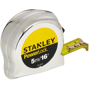 Stanley 0-33-553 Metric/Imperial Tape Measure Powerlock with 19mm Blade, 5m/16' Stanley 0-33-553 Metric/Imperial Tape Measure Powerlock with 19mm Blade, 5m/16'