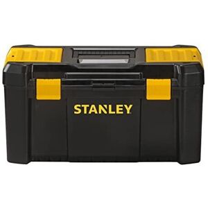 Stanley STST1-75520 Essential 19" Toolbox with Plastic Latches, Black/Yellow Stanley STST1-75520 Essential 19" Toolbox with Plastic Latches, Black/Yellow