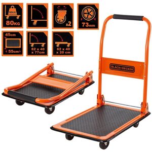 Black & Decker Folding Platform Truck Hand Trolley Wheel Push Cart Warehouse 80Kg Black & Decker Folding Platform Truck Hand Trolley Wheel Push Cart Warehouse 80Kg
